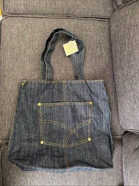 Denim Tote Bag By Bath & Body Works - Shopping Bag - Blue Jean Bag